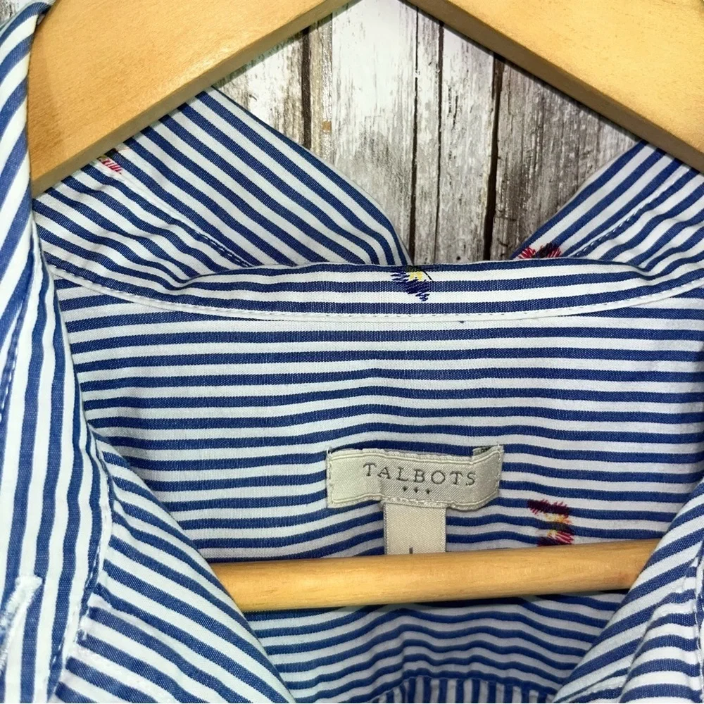 Talbots Stripe Butterfly Button Down - Picture 5 of 5